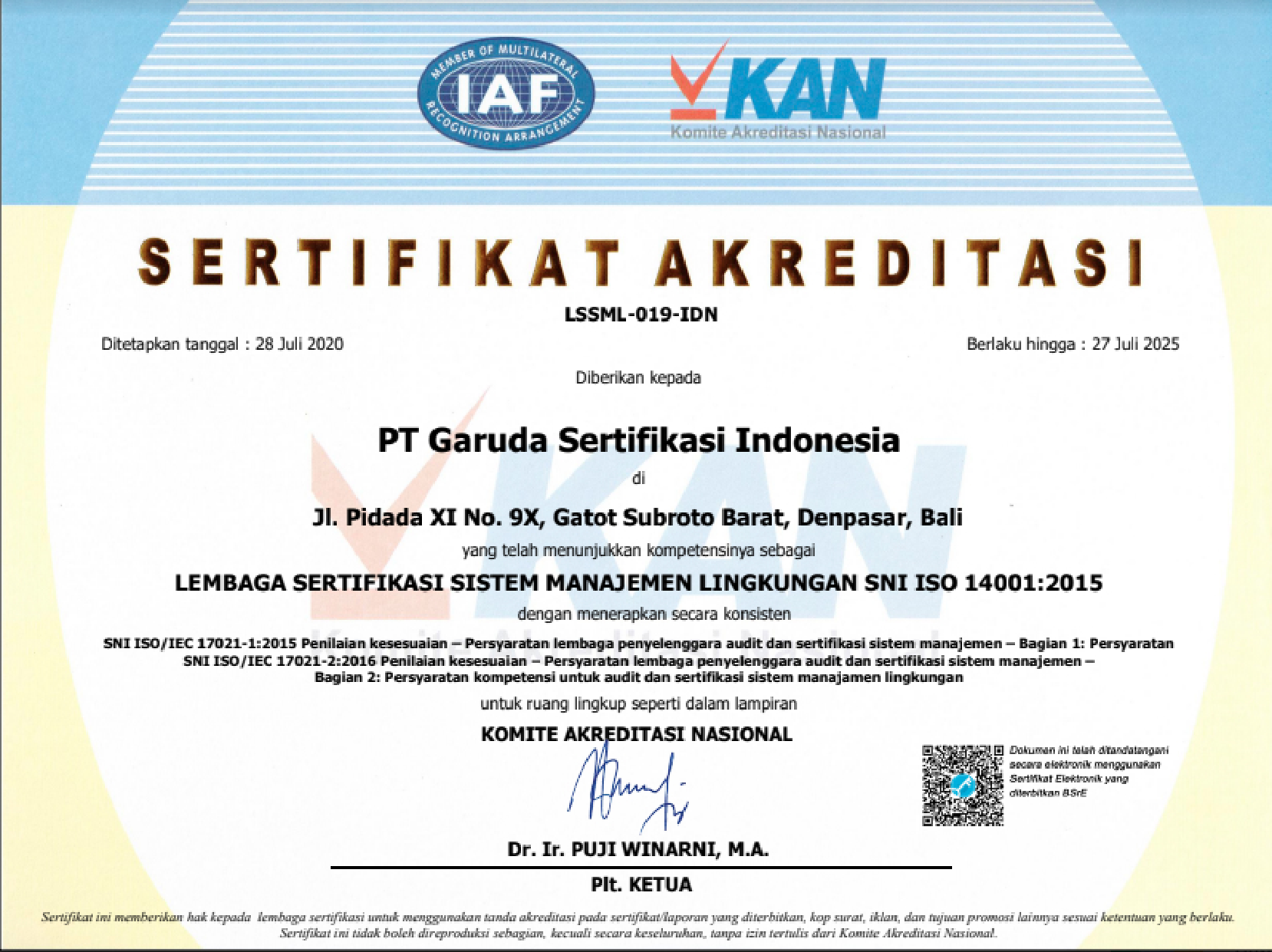 SNI ISO 14001 : 2015